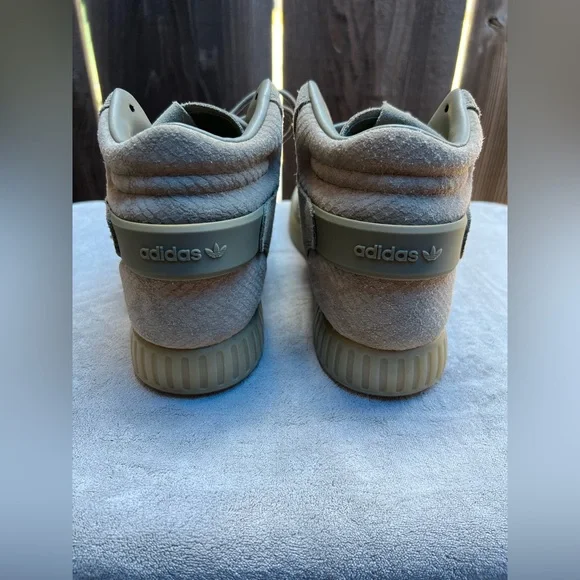 Adidas Invader Strap Green Grey Suede US M 7.5 W 9 - Picture 4 of 6